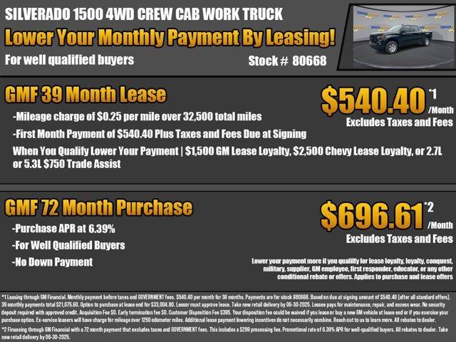 new 2025 Chevrolet Silverado 1500 car, priced at $41,570