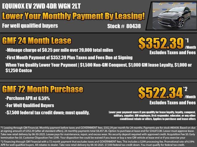 new 2025 Chevrolet Equinox EV car, priced at $38,494