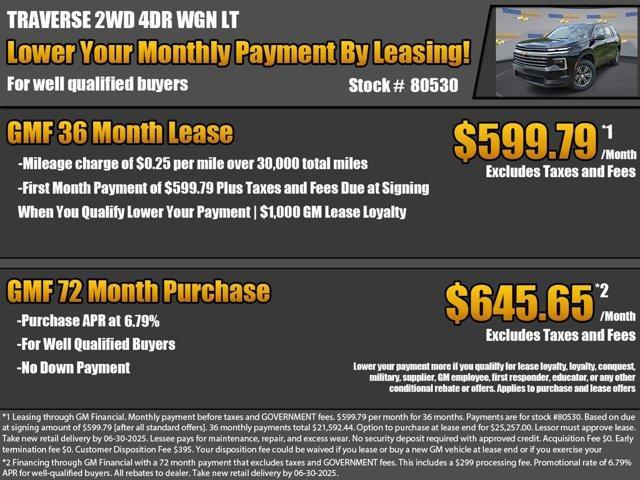 new 2025 Chevrolet Traverse car, priced at $38,095