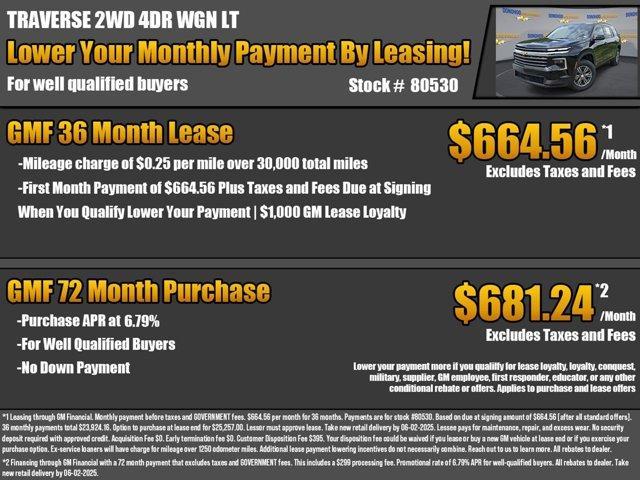 new 2025 Chevrolet Traverse car, priced at $40,195