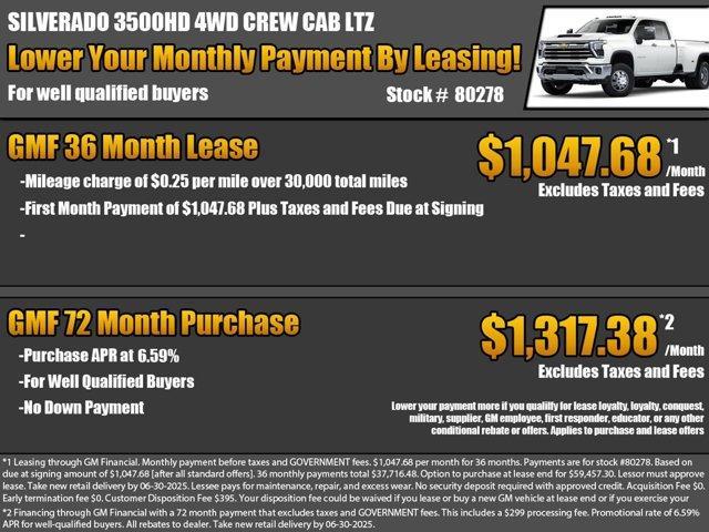 new 2025 Chevrolet Silverado 3500 car, priced at $78,170