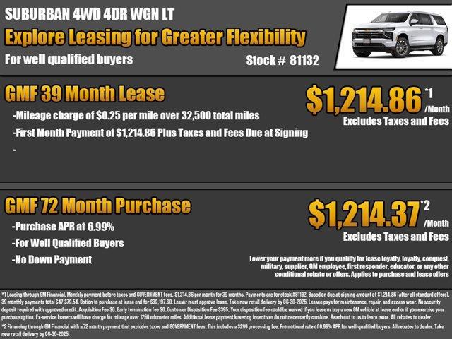 new 2025 Chevrolet Suburban car, priced at $71,248