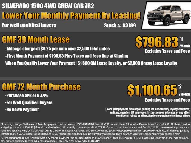 new 2026 Chevrolet Silverado 1500 car, priced at $65,495