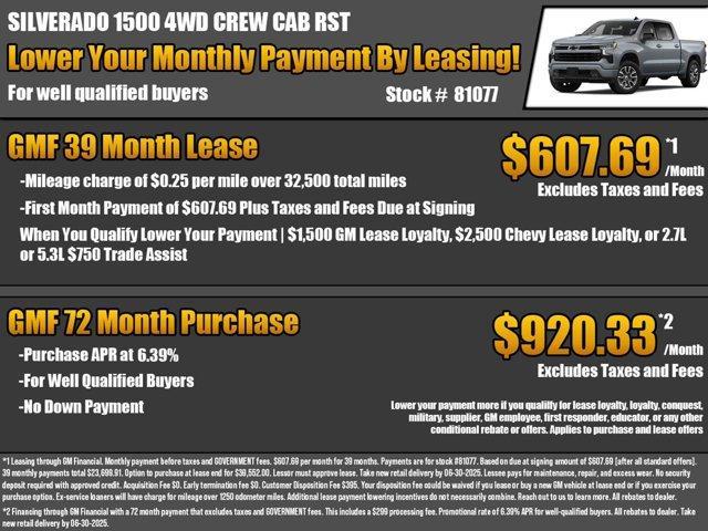new 2025 Chevrolet Silverado 1500 car, priced at $54,920