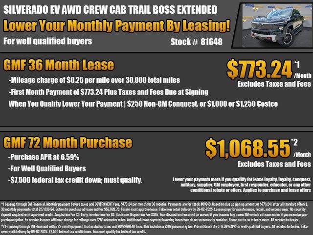 new 2026 Chevrolet Silverado EV car, priced at $70,905