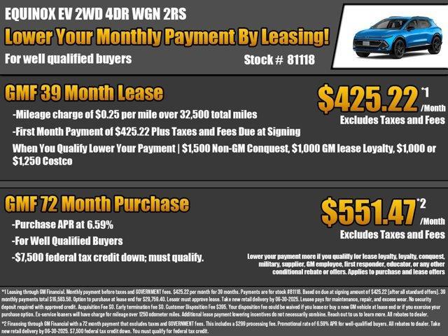 new 2025 Chevrolet Equinox EV car, priced at $40,223