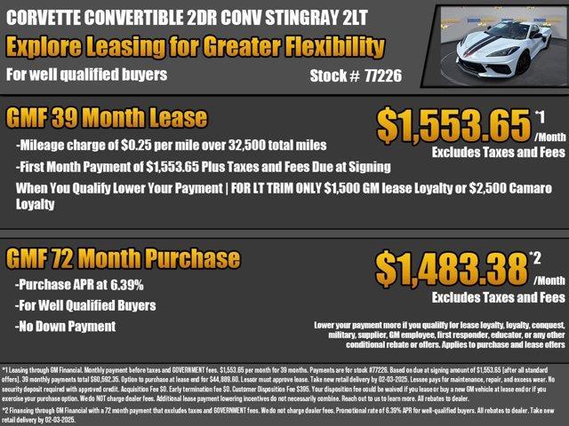 new 2024 Chevrolet Corvette car, priced at $88,520