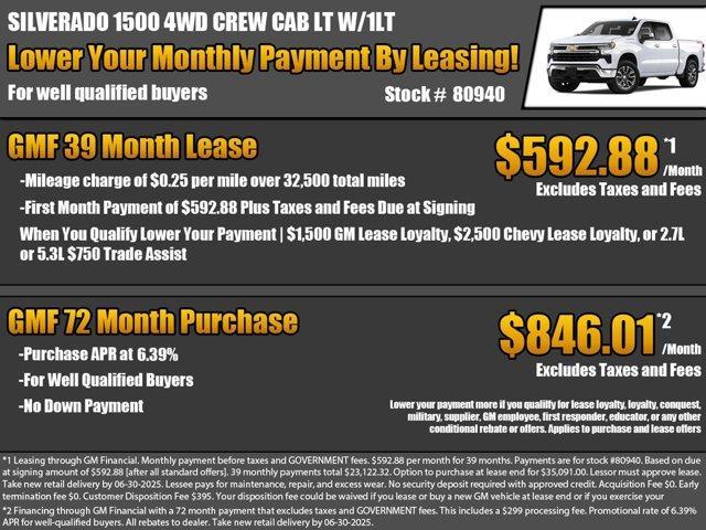 new 2025 Chevrolet Silverado 1500 car, priced at $50,485