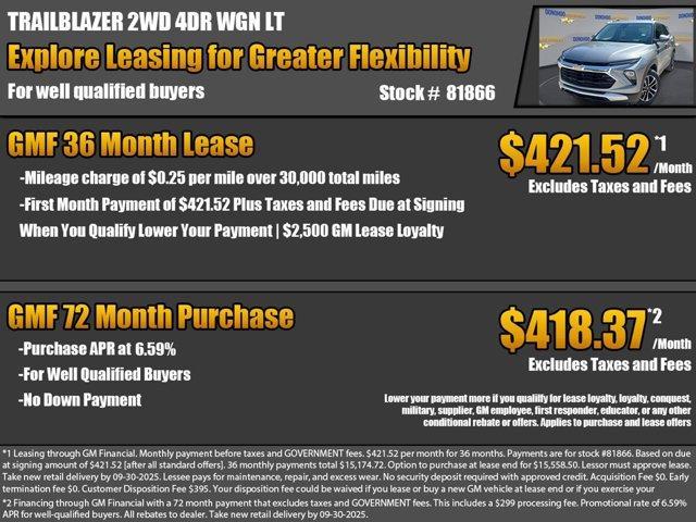 new 2026 Chevrolet TrailBlazer car, priced at $24,825