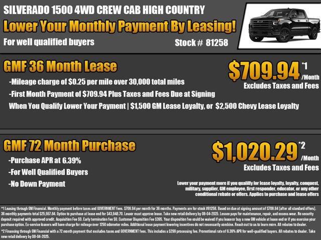 new 2025 Chevrolet Silverado 1500 car, priced at $60,885