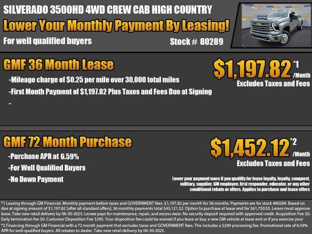 new 2025 Chevrolet Silverado 3500 car, priced at $86,165