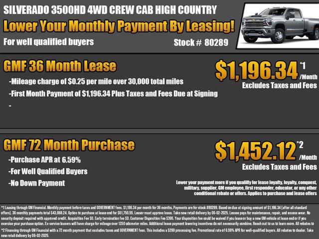 new 2025 Chevrolet Silverado 3500 car, priced at $86,165