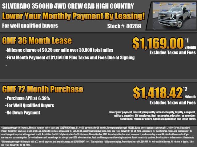 new 2025 Chevrolet Silverado 3500 car, priced at $84,165