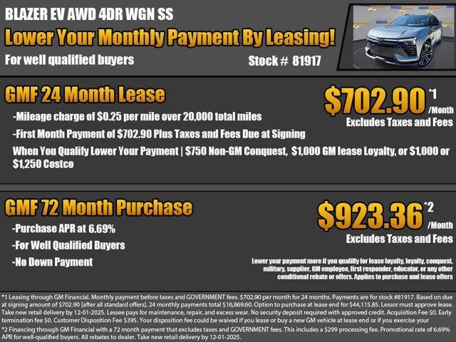 new 2026 Chevrolet Blazer EV car, priced at $54,635