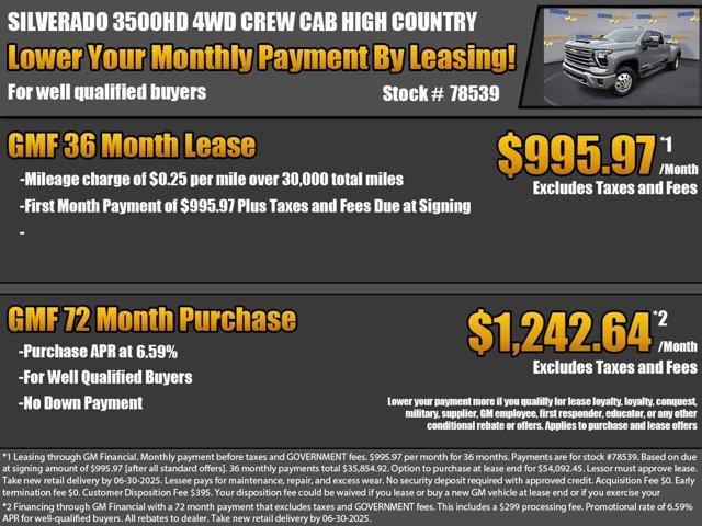 new 2025 Chevrolet Silverado 3500 car, priced at $73,735