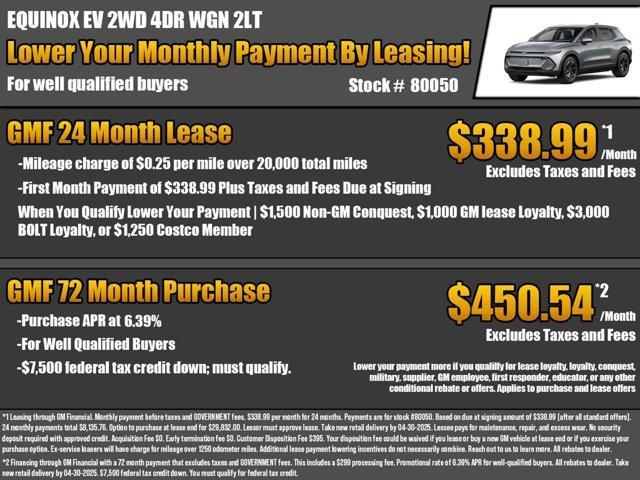 new 2025 Chevrolet Equinox EV car, priced at $34,386