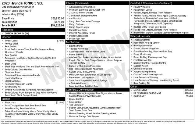 used 2023 Hyundai IONIQ 5 car, priced at $31,587
