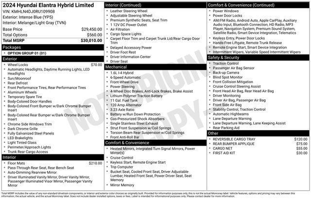 used 2024 Hyundai Elantra car, priced at $22,595