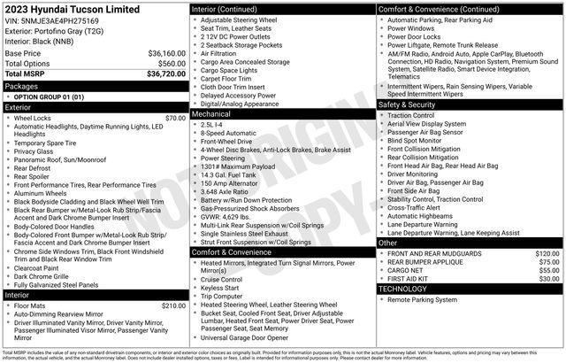 used 2023 Hyundai Tucson car, priced at $28,495