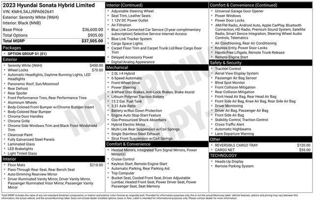 used 2023 Hyundai Sonata Hybrid car, priced at $22,995