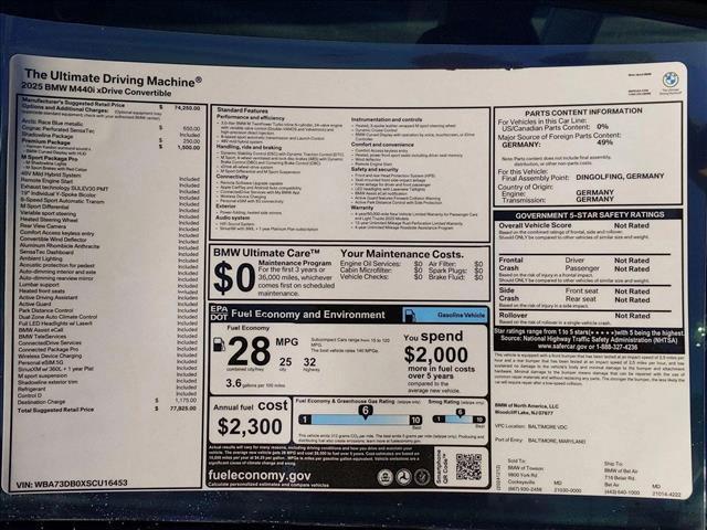 new 2025 BMW M440 car, priced at $77,825