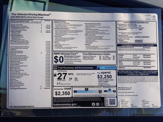 used 2025 BMW M235 Gran Coupe car, priced at $55,025