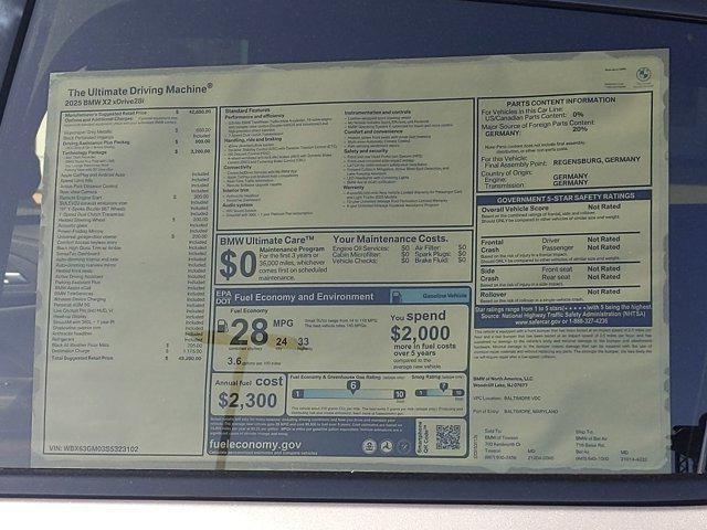 used 2025 BMW X2 car, priced at $49,280