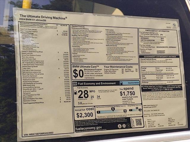 used 2024 BMW X1 car, priced at $48,335