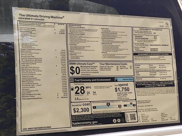 used 2024 BMW X1 car, priced at $41,988