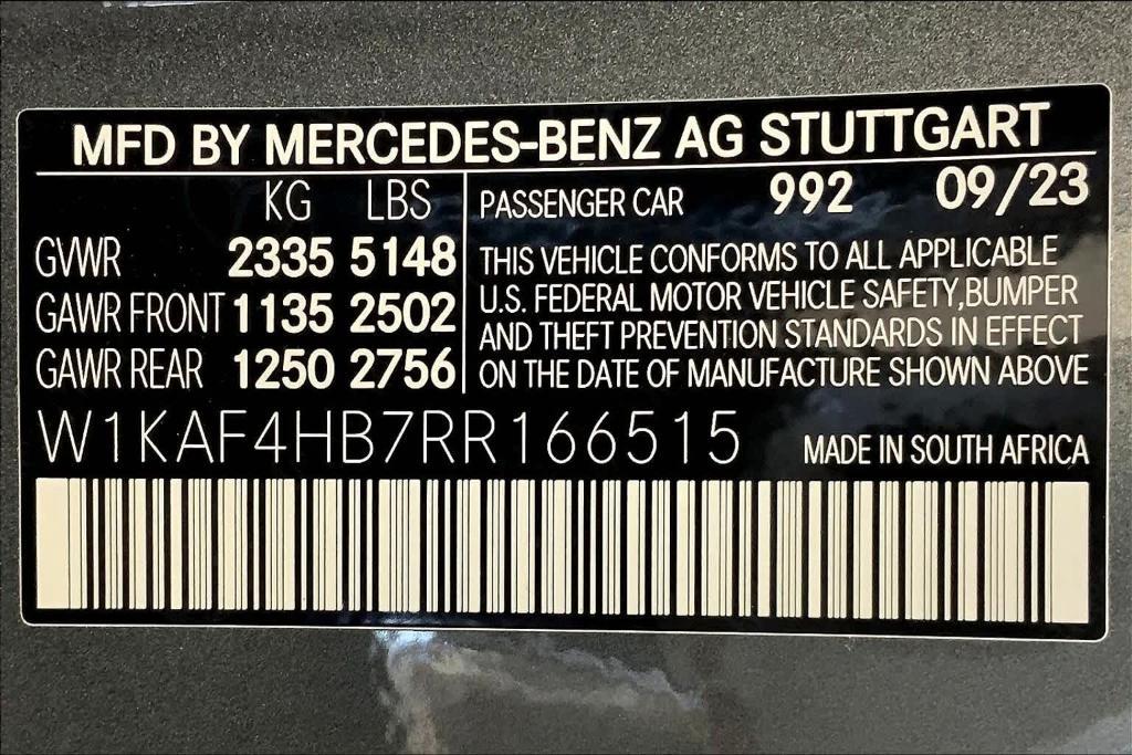 new 2024 Mercedes-Benz C-Class car, priced at $62,865