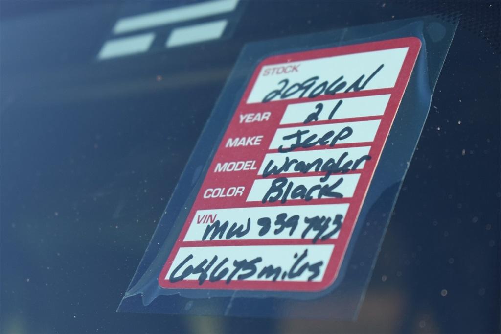 used 2021 Jeep Wrangler car, priced at $29,777