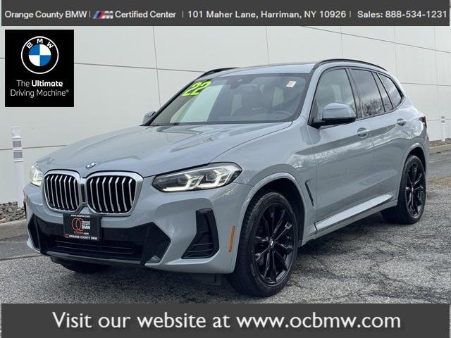 used 2022 BMW X3 car, priced at $39,455