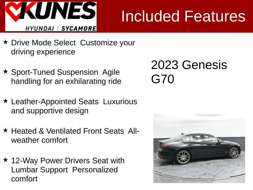 used 2023 Genesis G70 car, priced at $25,987