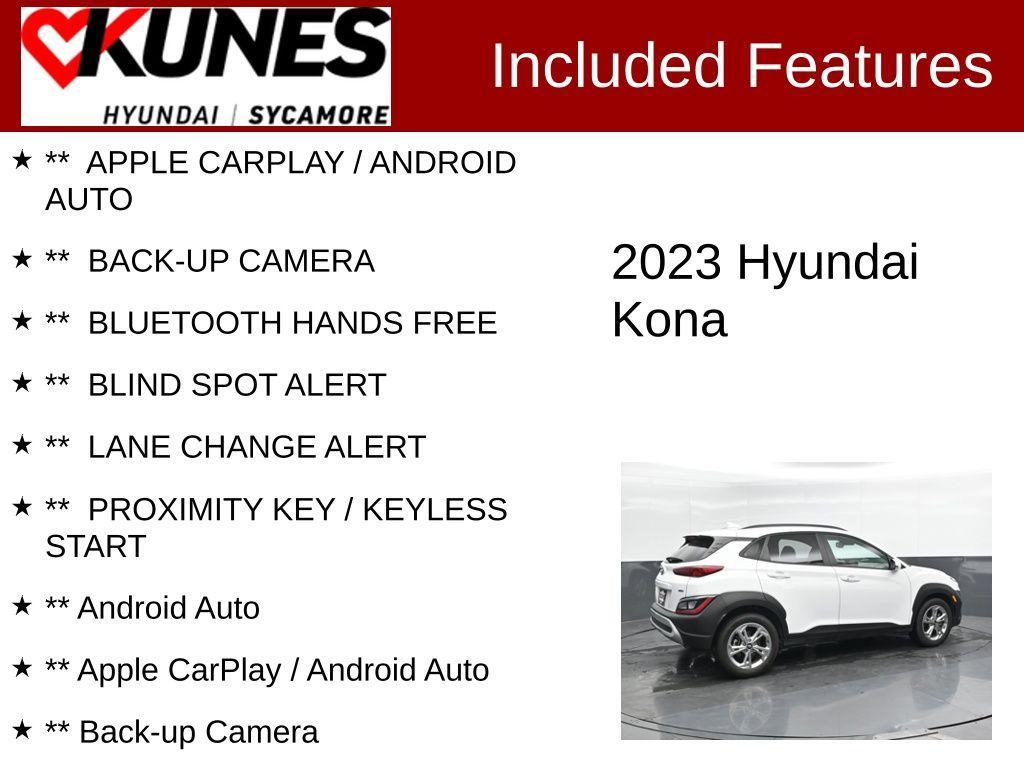 used 2023 Hyundai Kona car, priced at $19,000