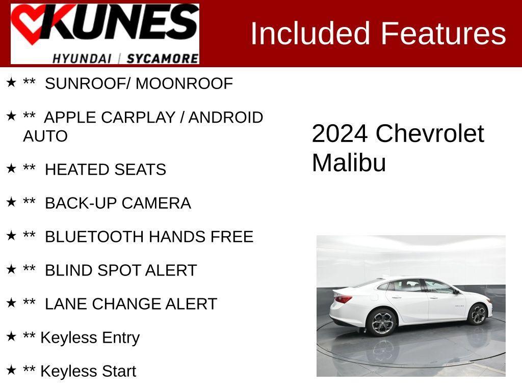 used 2024 Chevrolet Malibu car, priced at $16,974