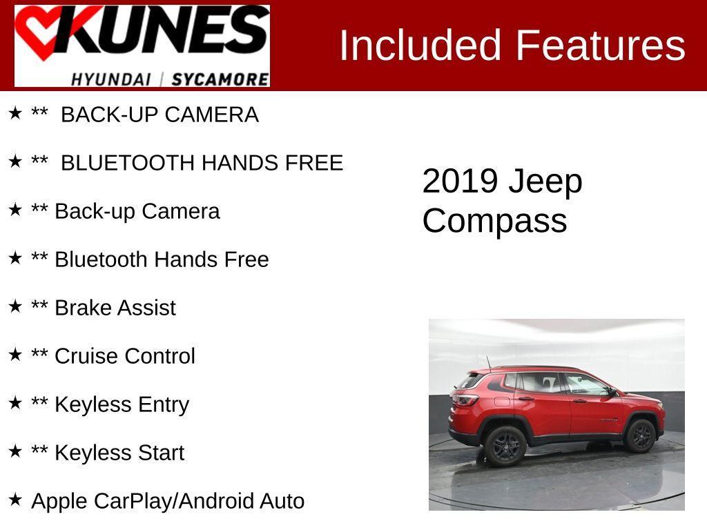 used 2019 Jeep Compass car, priced at $15,159