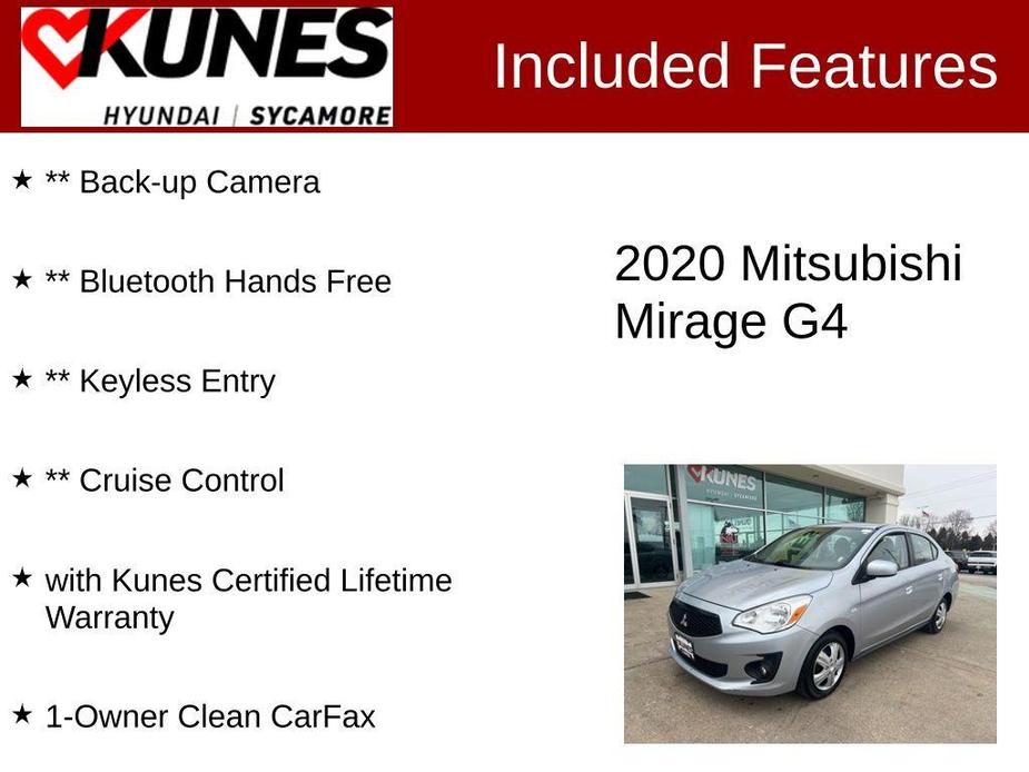 used 2020 Mitsubishi Mirage G4 car, priced at $11,477