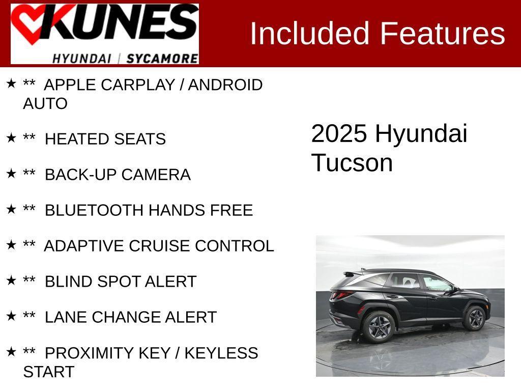 new 2025 Hyundai Tucson car, priced at $33,145