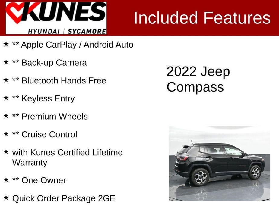 used 2022 Jeep Compass car, priced at $22,377