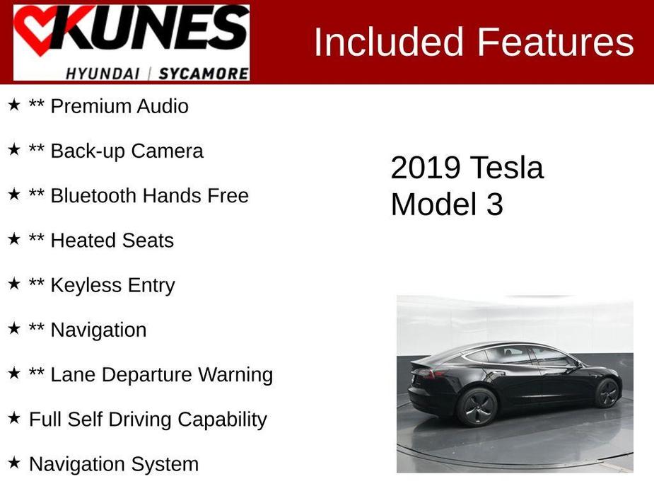 used 2019 Tesla Model 3 car, priced at $24,577