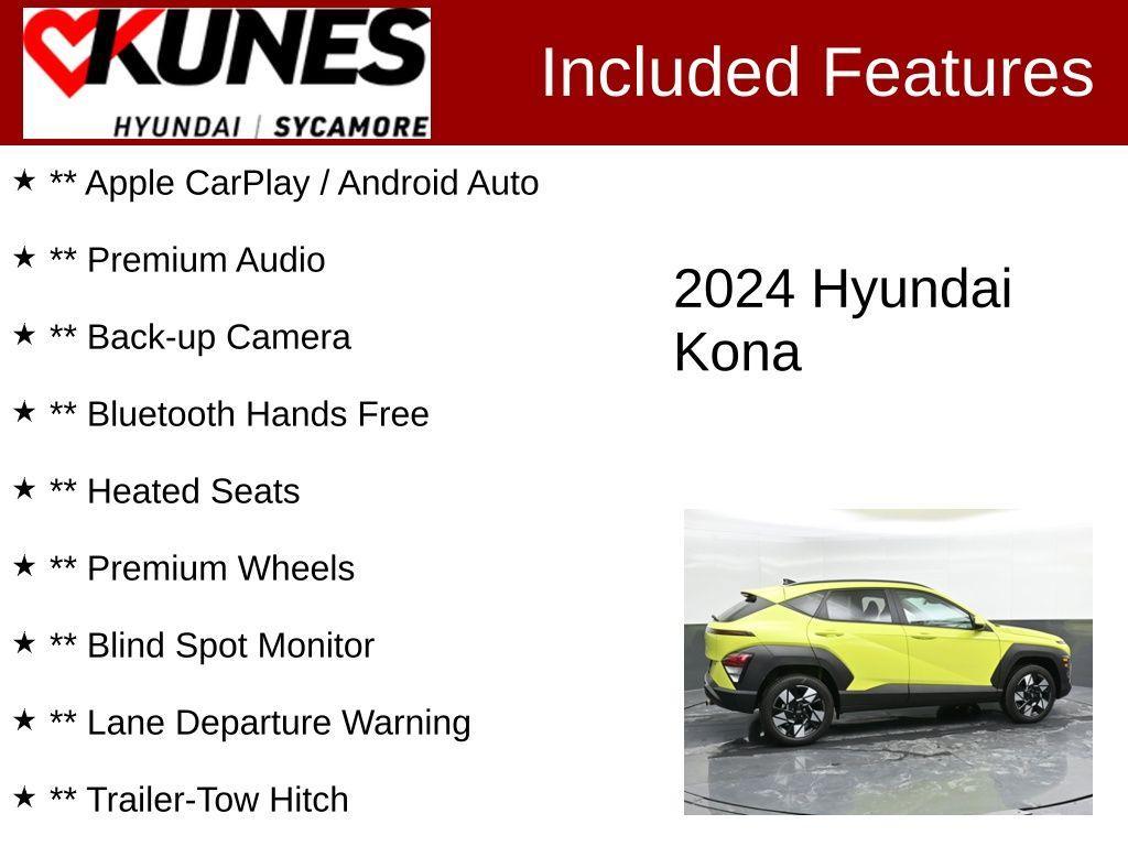 used 2024 Hyundai Kona car, priced at $25,167