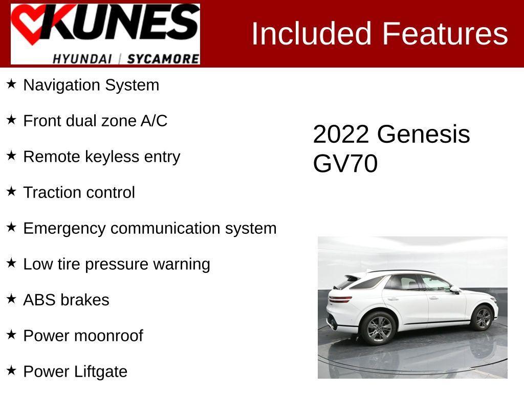 used 2022 Genesis GV70 car, priced at $36,718