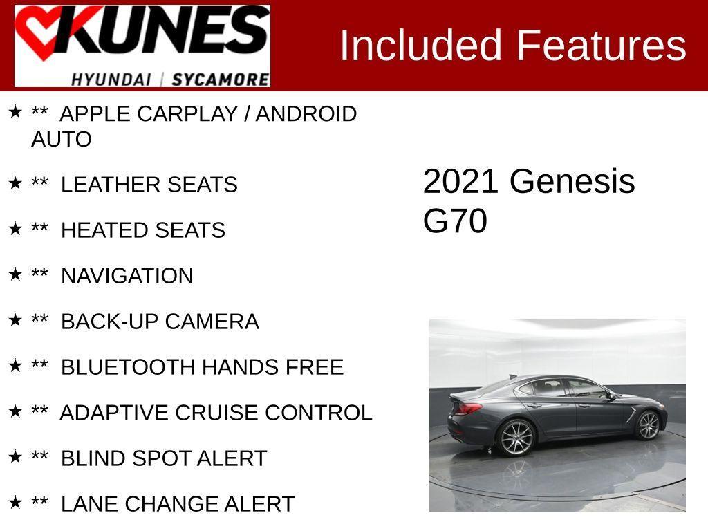 used 2021 Genesis G70 car, priced at $26,936