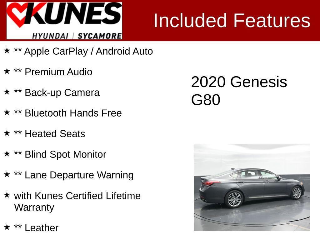 used 2020 Genesis G80 car, priced at $23,777