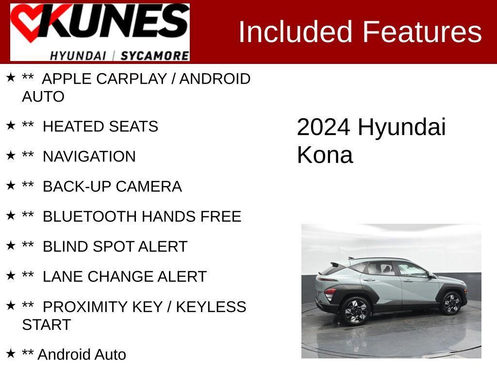 used 2024 Hyundai Kona car, priced at $19,977