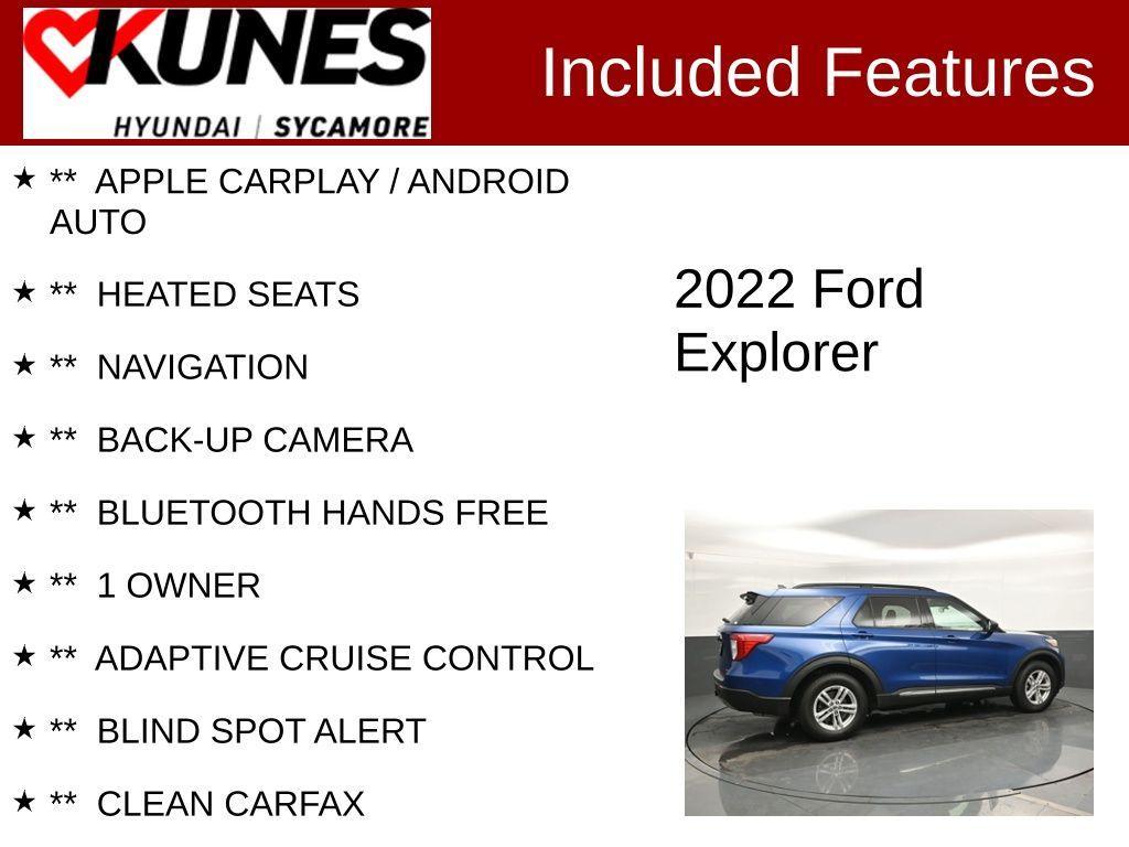 used 2022 Ford Explorer car, priced at $30,727