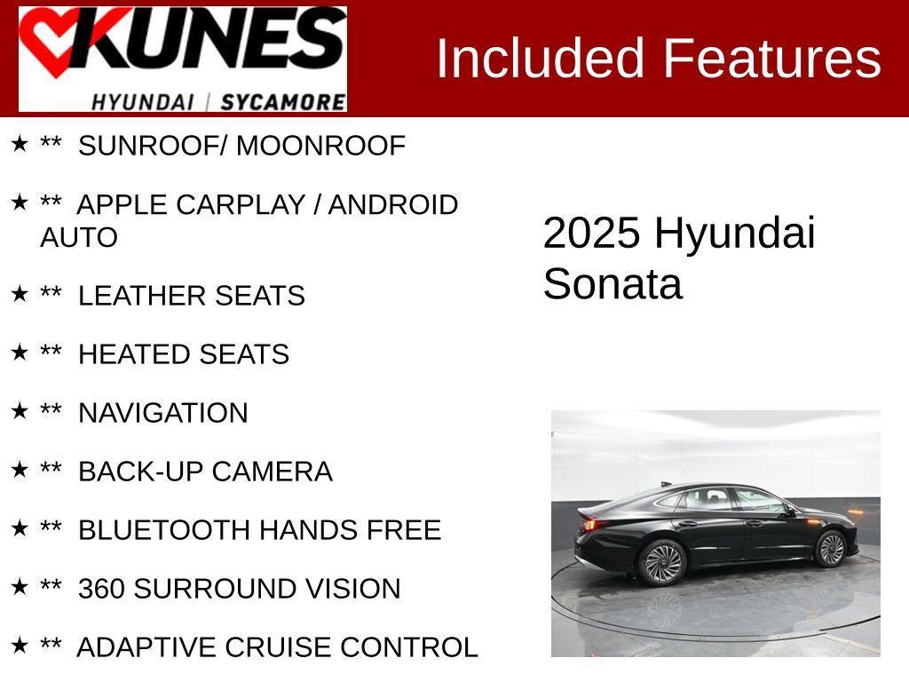 new 2025 Hyundai Sonata Hybrid car, priced at $37,580