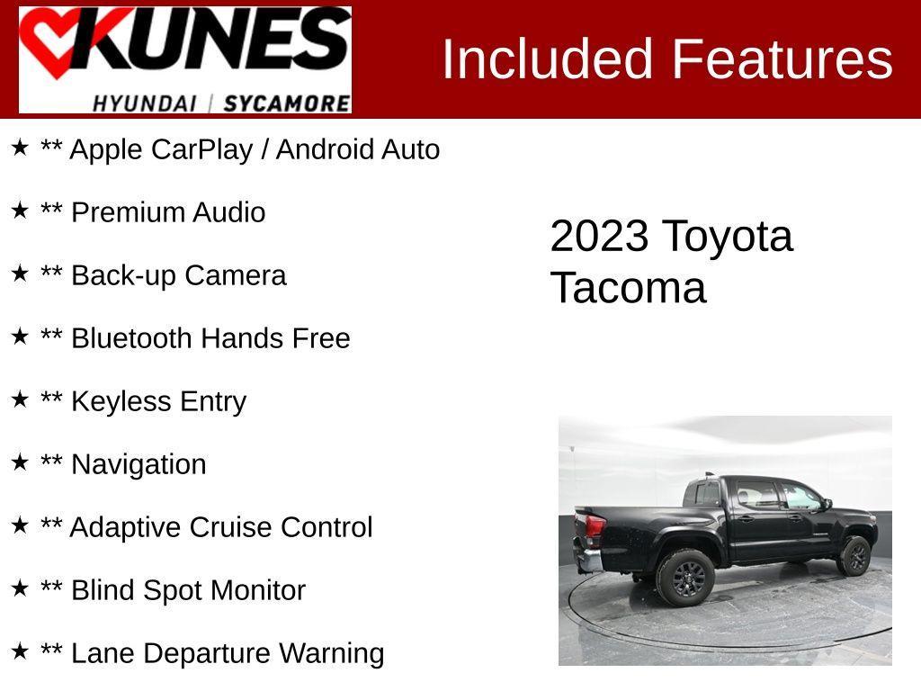 used 2023 Toyota Tacoma car, priced at $35,445