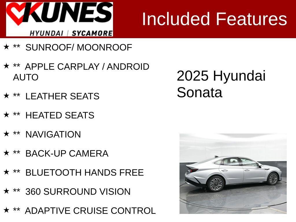 new 2025 Hyundai Sonata Hybrid car, priced at $37,590