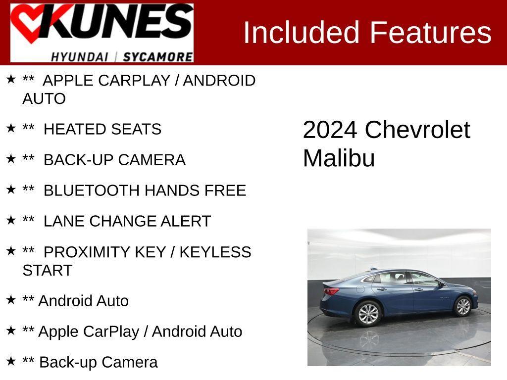 used 2024 Chevrolet Malibu car, priced at $18,169